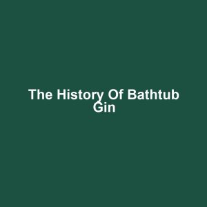 The History of Bathtub Gin