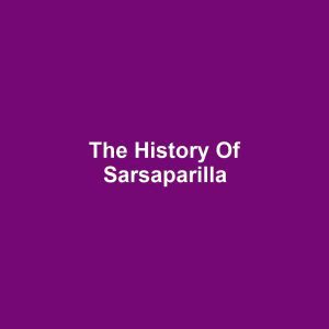 The History of Sarsaparilla