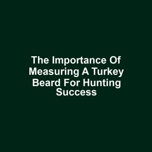 The Importance of Measuring a Turkey Beard for Hunting Success