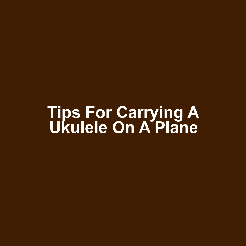 Tips for Carrying a Ukulele on a Plane
