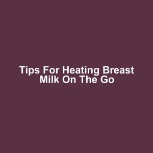 Tips for Heating Breast Milk on the Go