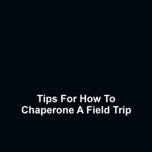 Tips for How to Chaperone a Field Trip
