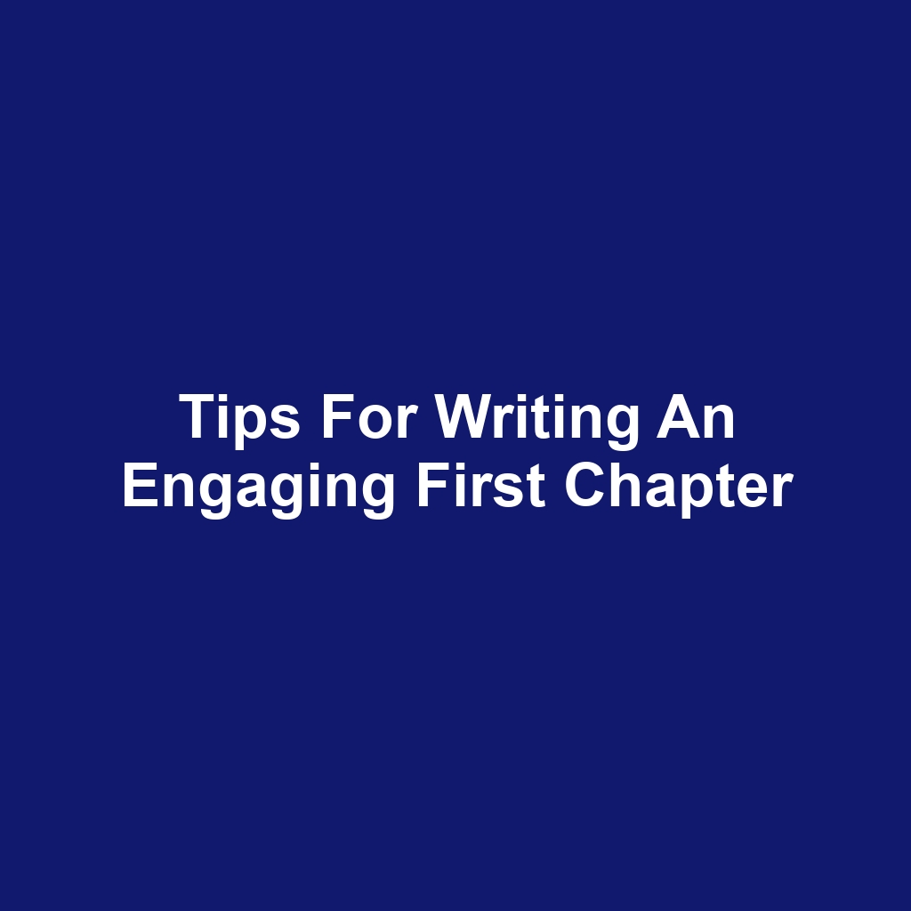 Tips for Writing an Engaging First Chapter