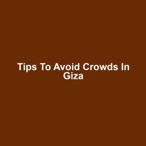 Tips to Avoid Crowds in Giza