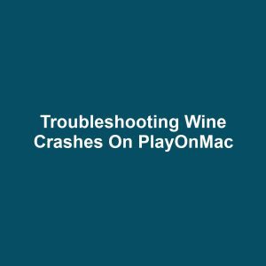 Troubleshooting Wine Crashes on PlayOnMac