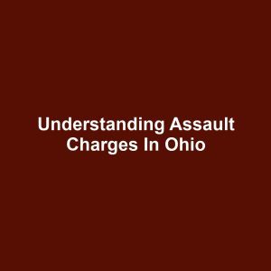 Understanding Assault Charges in Ohio