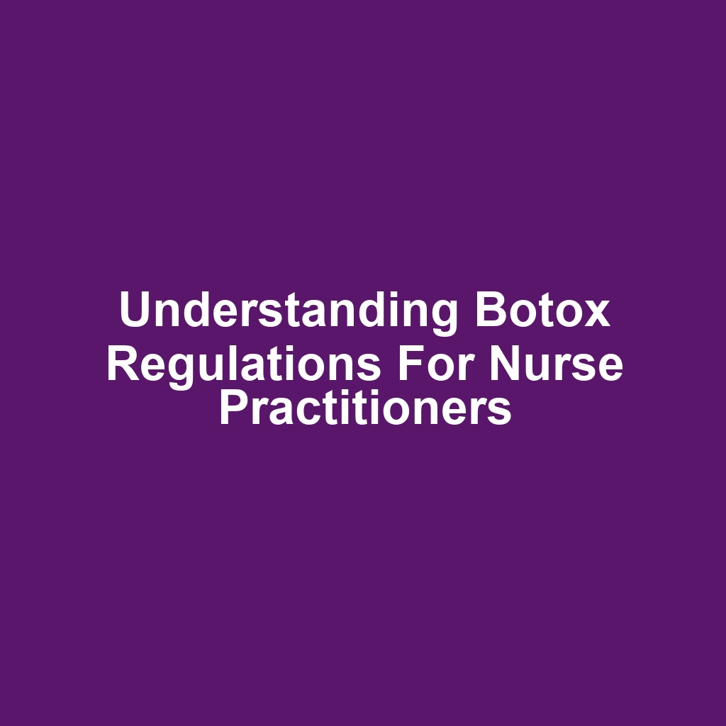 Understanding Botox Regulations for Nurse Practitioners