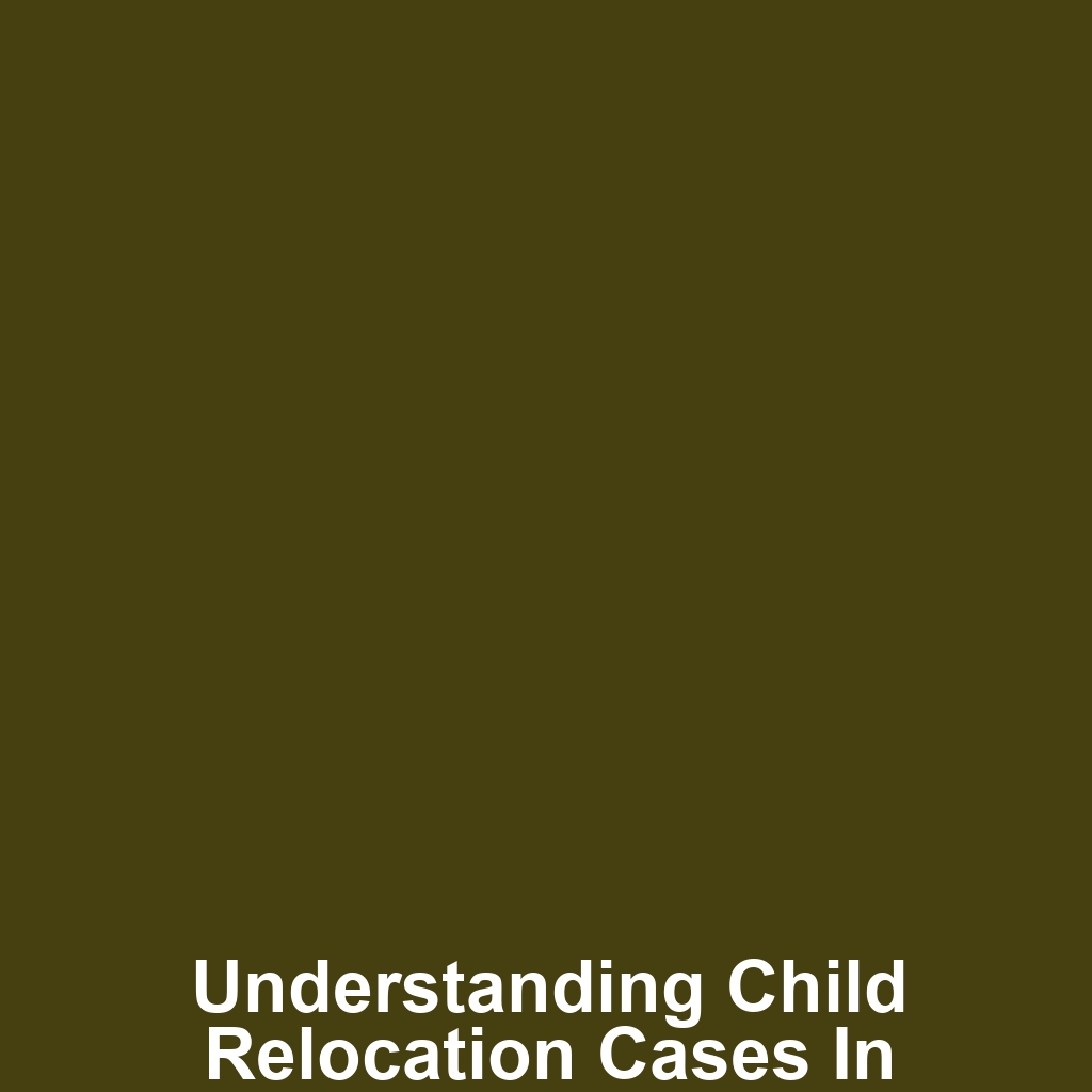 Understanding Child Relocation Cases in Oregon