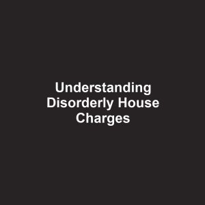 Understanding Disorderly House Charges