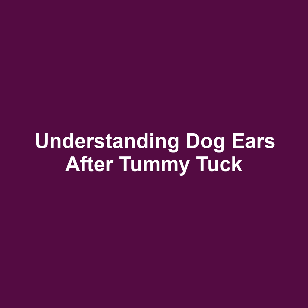 Understanding Dog Ears After Tummy Tuck