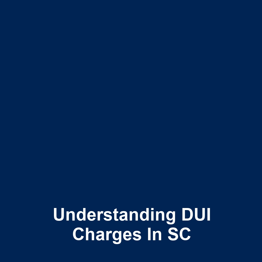 Understanding DUI Charges in SC