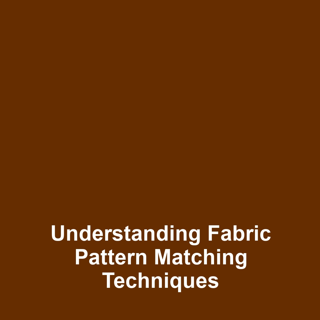 Understanding Fabric Pattern Matching Techniques