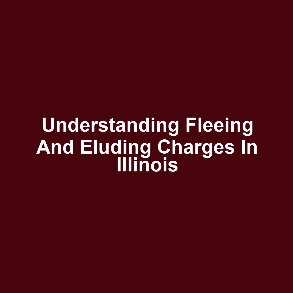 Understanding Fleeing and Eluding Charges in Illinois