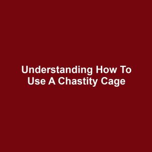 Understanding How to Use a Chastity Cage