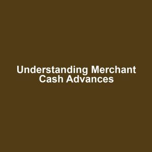 Understanding Merchant Cash Advances