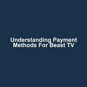 Understanding Payment Methods for Beast TV