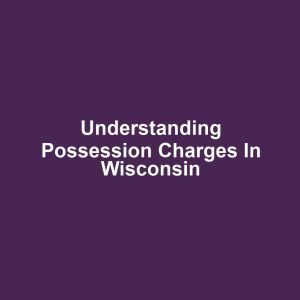 Understanding Possession Charges in Wisconsin