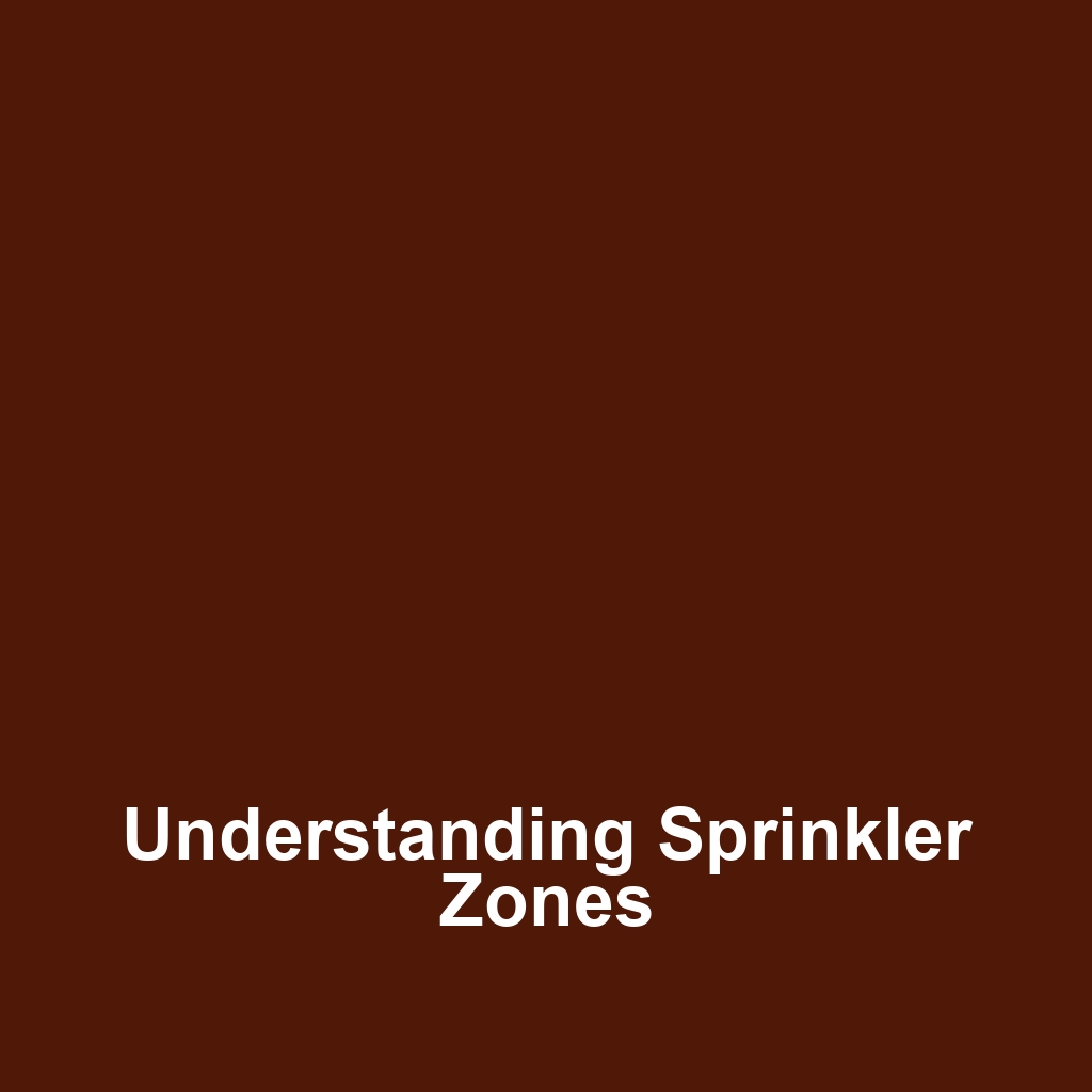 Understanding Sprinkler Zones