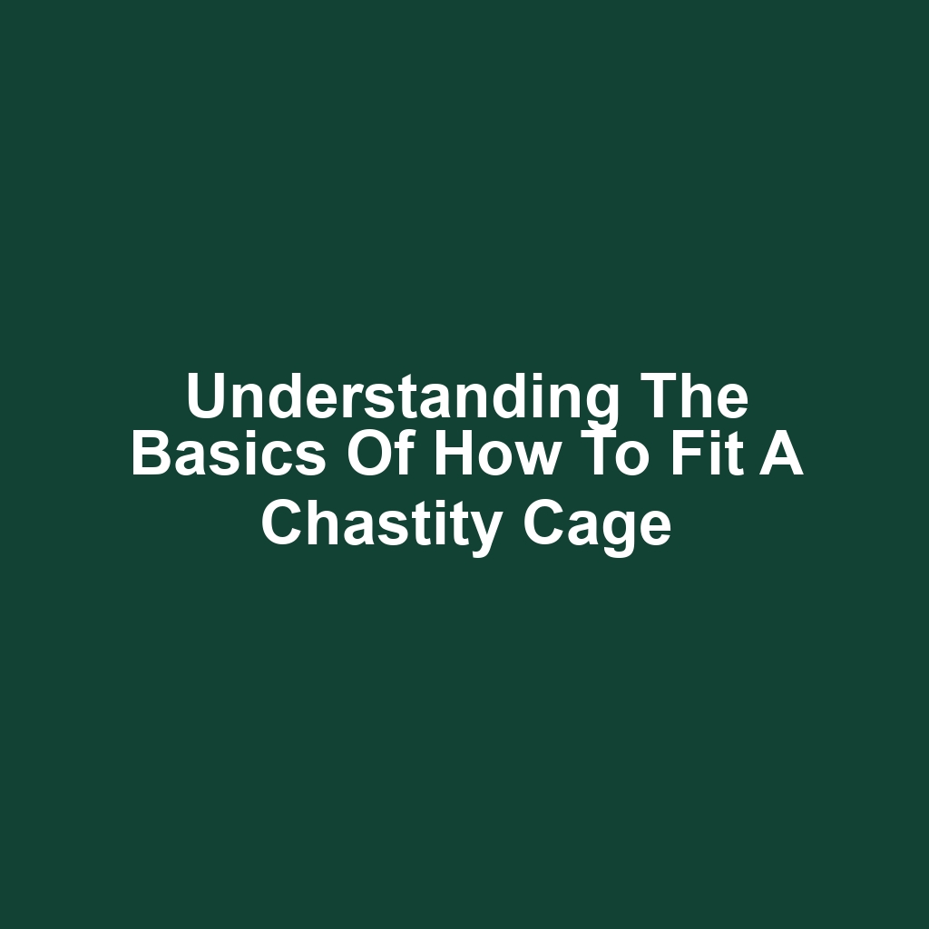Understanding the Basics of How to Fit a Chastity Cage