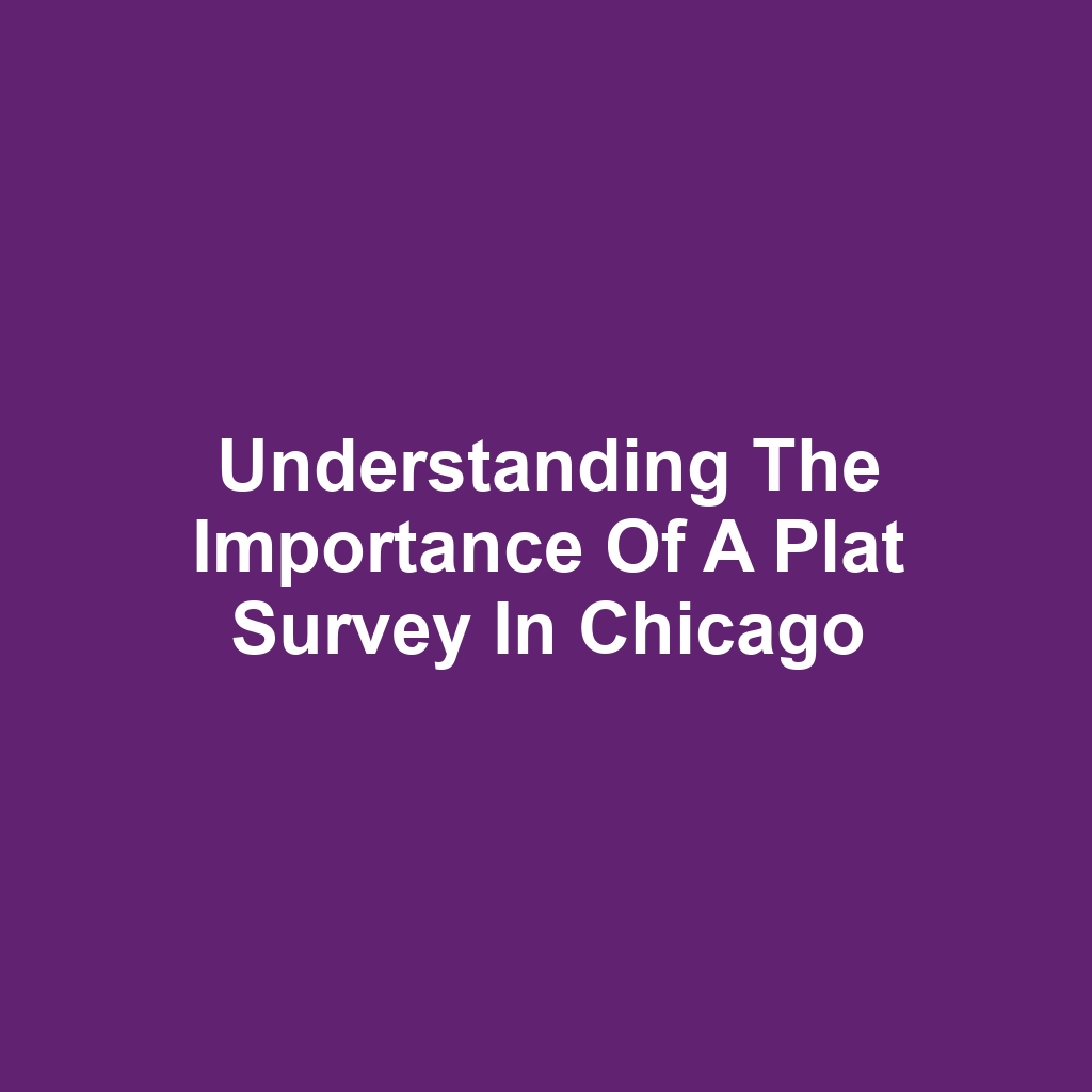 Understanding the Importance of a Plat Survey in Chicago