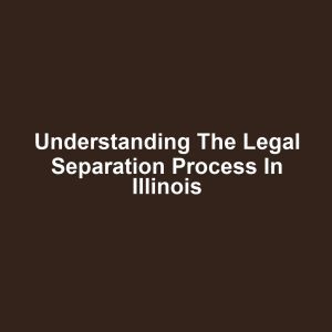 Understanding the Legal Separation Process in Illinois