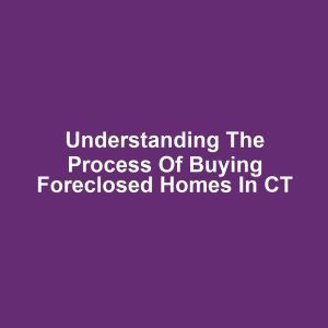 Understanding the Process of Buying Foreclosed Homes in CT