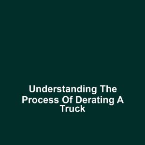 Understanding the Process of Derating a Truck
