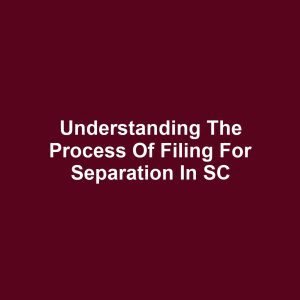 Understanding the Process of Filing for Separation in SC