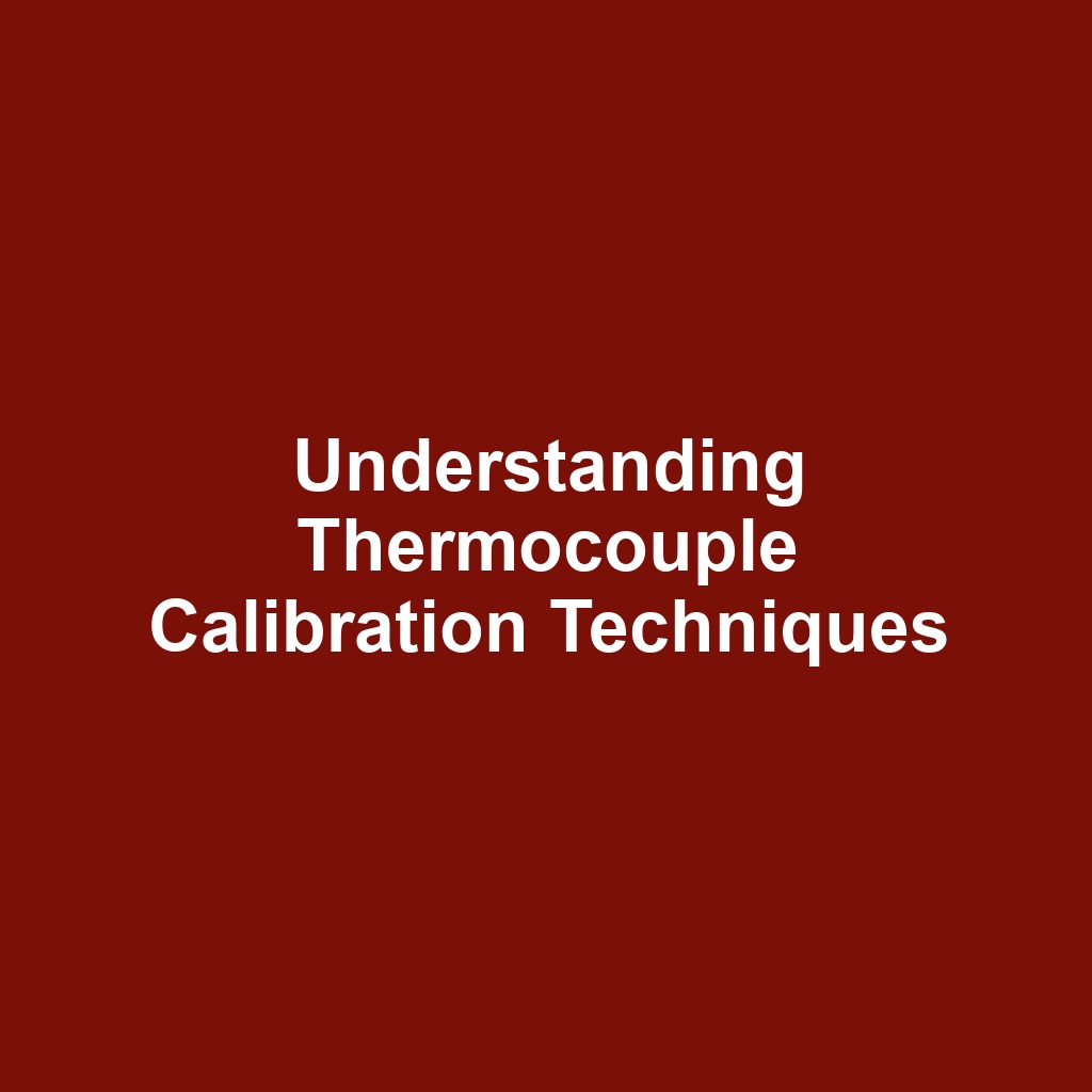 Understanding Thermocouple Calibration Techniques